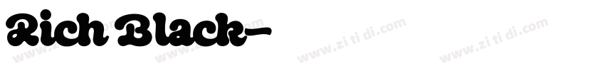 Rich Black字体转换